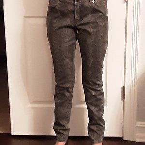 Michael Kors Light and Dark Gray Snakesnin pattern jeans